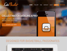 Tablet Screenshot of letsbasket.com