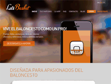 Tablet Screenshot of letsbasket.es